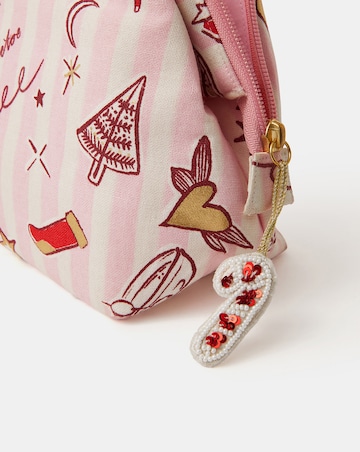 Accessorize Christmas Stripe Make Up Bag