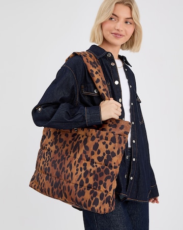 Accessorize Animal Print Quilted Shopper Bag