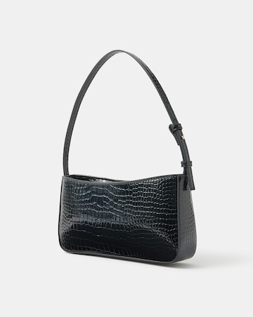 Accessorize Faux Croc Shoulder Bag