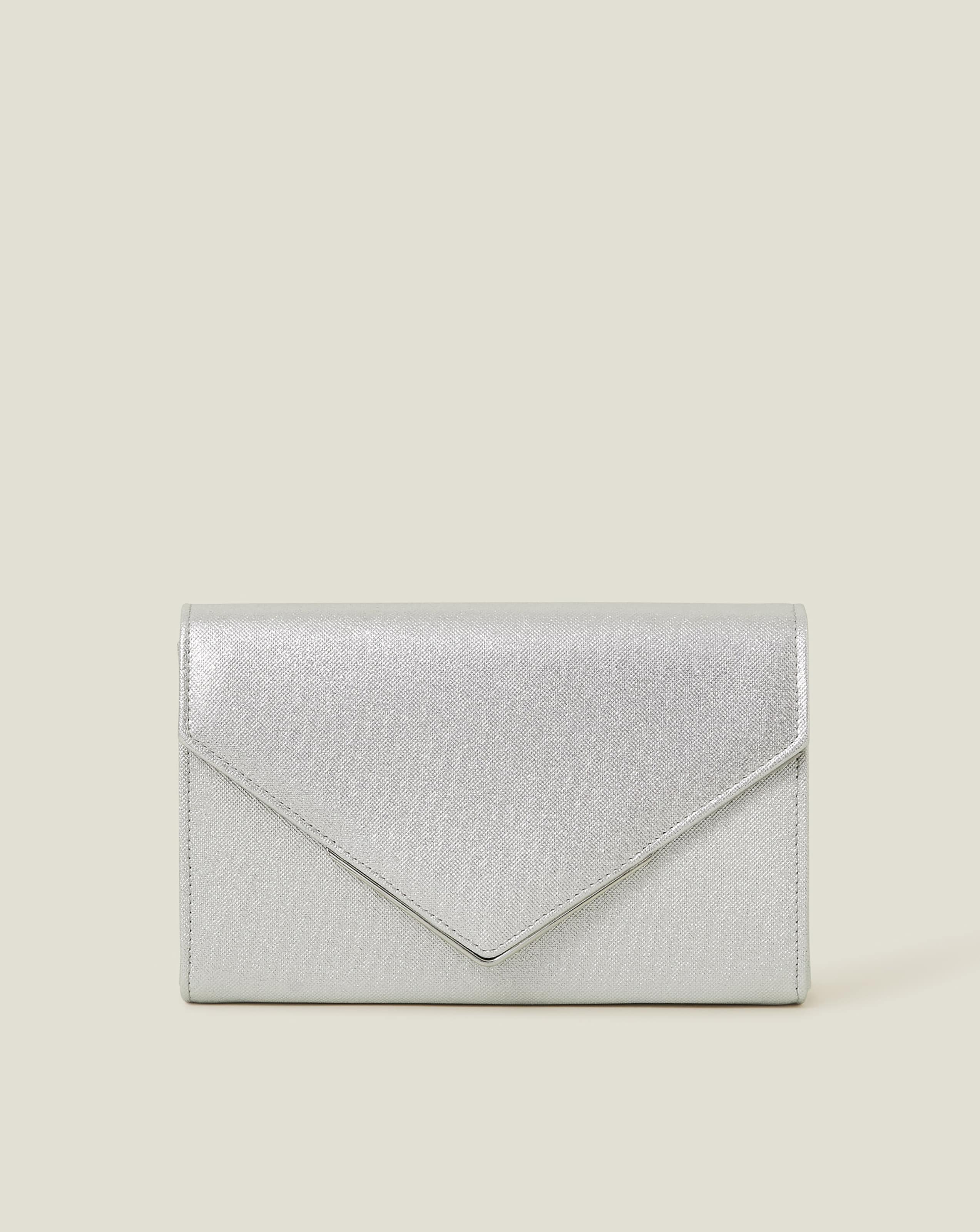Accessorize Metallic Envelope Clutch Bag