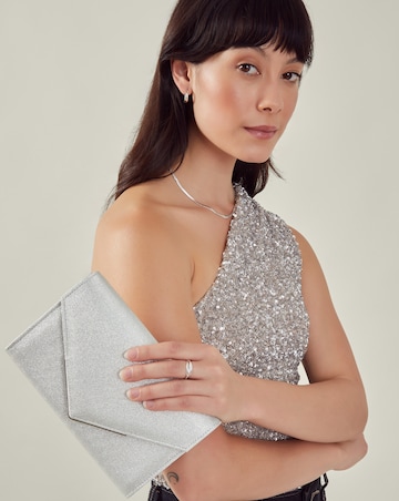 Accessorize Metallic Envelope Clutch Bag