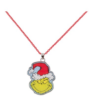 The Grinch Necklace & Stud Earring Set