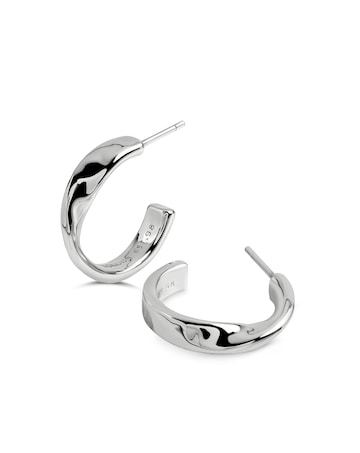 Radley Silver Plated Hammer Hoop Earring