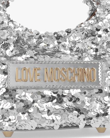 Love Moschino Sequin Silver Top Handle Bag