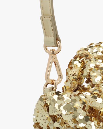 Love Moschino Sequin Gold Top Handle Bag