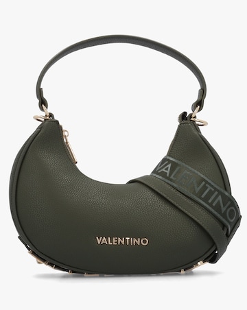 Valentino Bags Shelby Khaki Logo Letter Hobo Bag