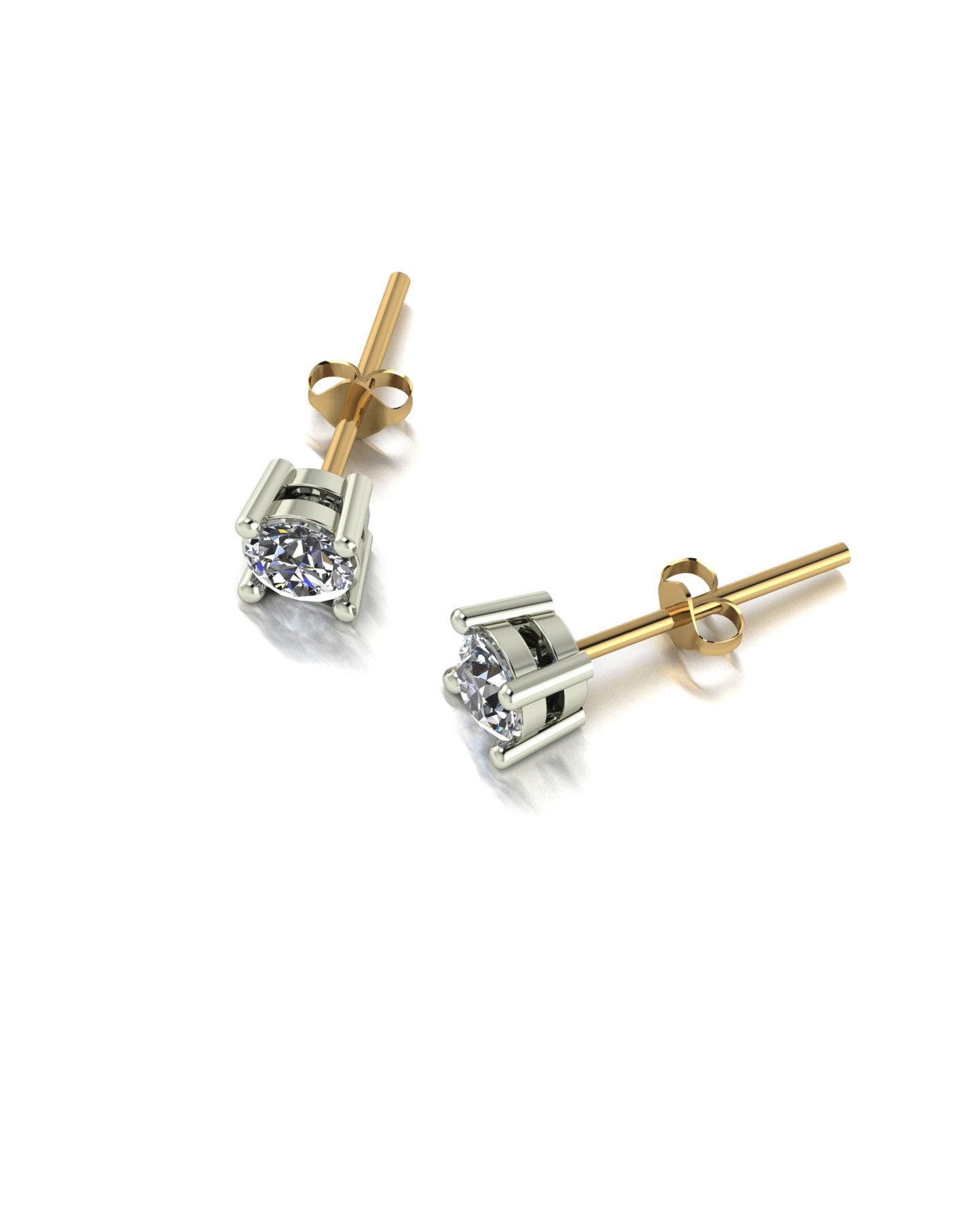 9ct Gold Moissanite Earrings