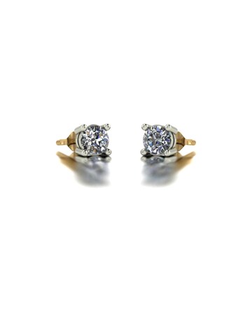 Moissanite 1ct Total 9ct yellow gold Stud Earrings