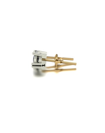 Moissanite 1ct Total 9ct yellow gold Stud Earrings