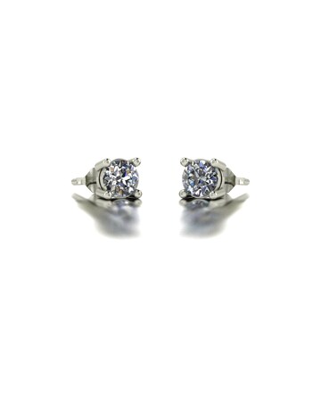 Moissanite 1ct Total 9ct white gold Stud Earrings