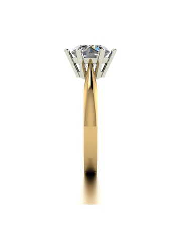 9ct Yellow Gold 2ct eq Moissanite Solitaire Ring