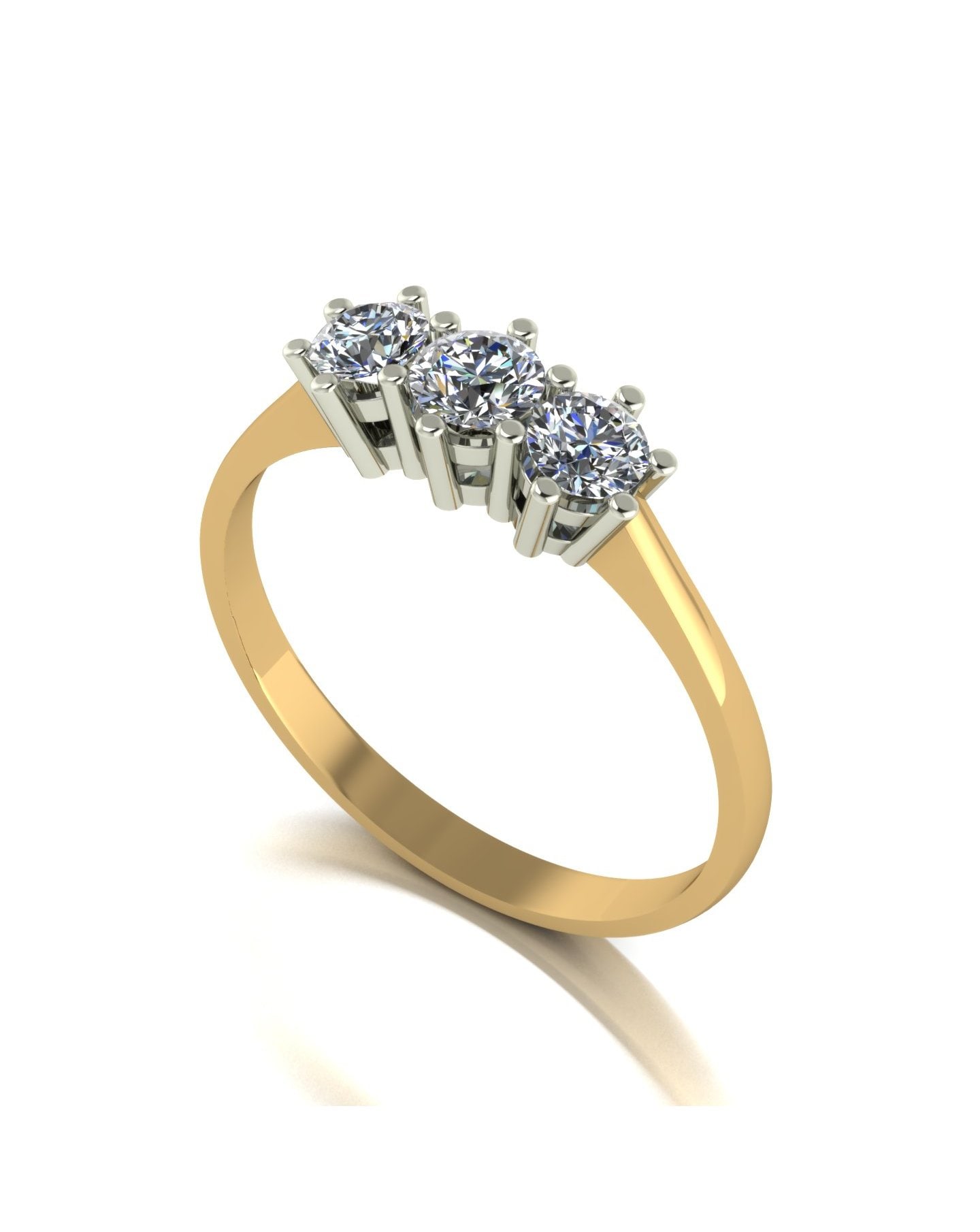 9ct Gold 0.50ct Moissanite Ring
