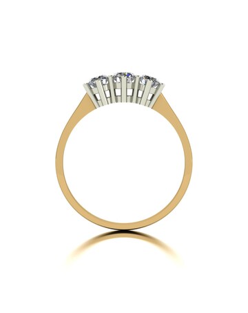 9ct Gold 0.50ct Moissanite Trilogy Ring