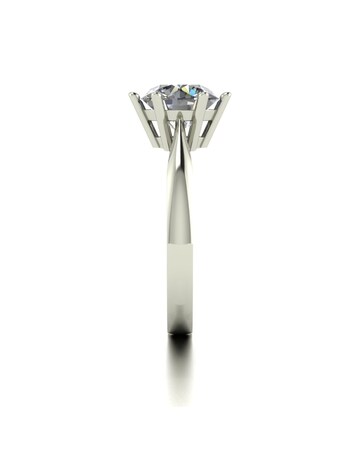9ct White Gold 2ct eq Moissanite Solitaire Ring
