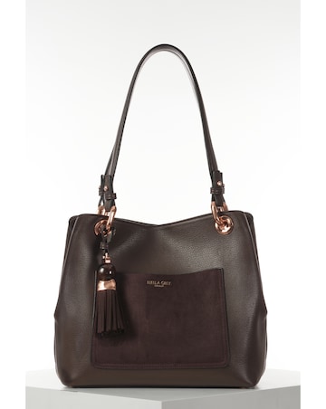 Luella Grey Sienna Chocolate Hobo Tote