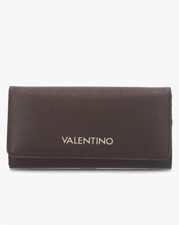 Valentino Bags Alexia Brown Trifold Wallet