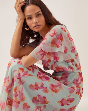 Monsoon Marlene Floral Print Midi Dress