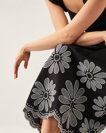 Monsoon Ella Frill Floral Midi Dress