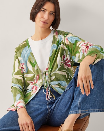 Monsoon Piper Linen Blend Tie Top