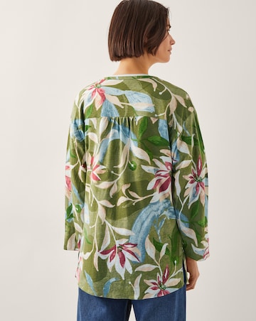 Monsoon Piper Linen Blend Tie Top