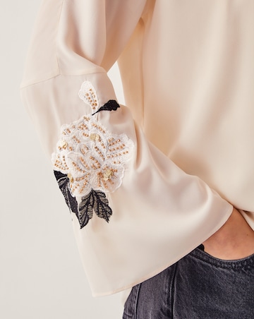 Monsoon Ariah Floral Embellished Blouse