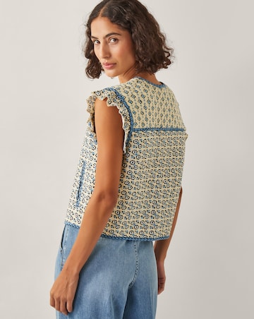 Monsoon Judy Geometric Quilted Waistcoat