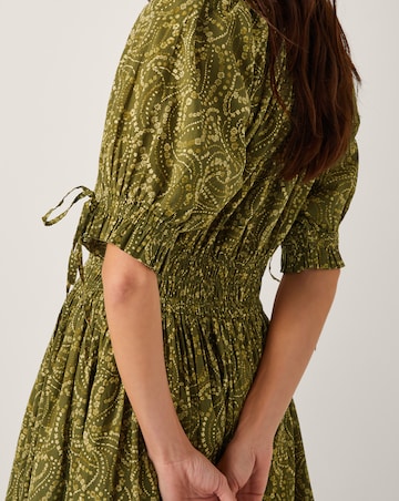 Monsoon Delma Paisley Print Midi Dress