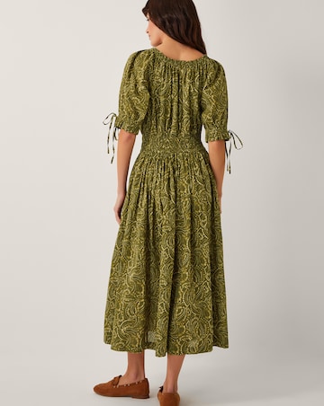 Monsoon Delma Paisley Print Midi Dress