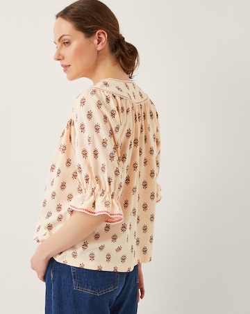 Monsoon Laurie Floral Print Jersey Top