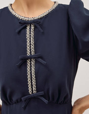 Monsoon Bonnie Puff Sleeve Midi Dress