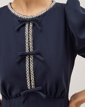 Monsoon Bonnie Puff Sleeve Midi Dress