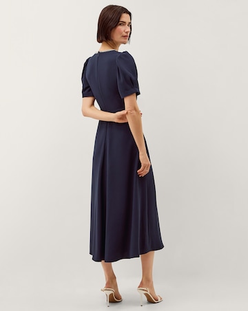 Monsoon Bonnie Puff Sleeve Midi Dress