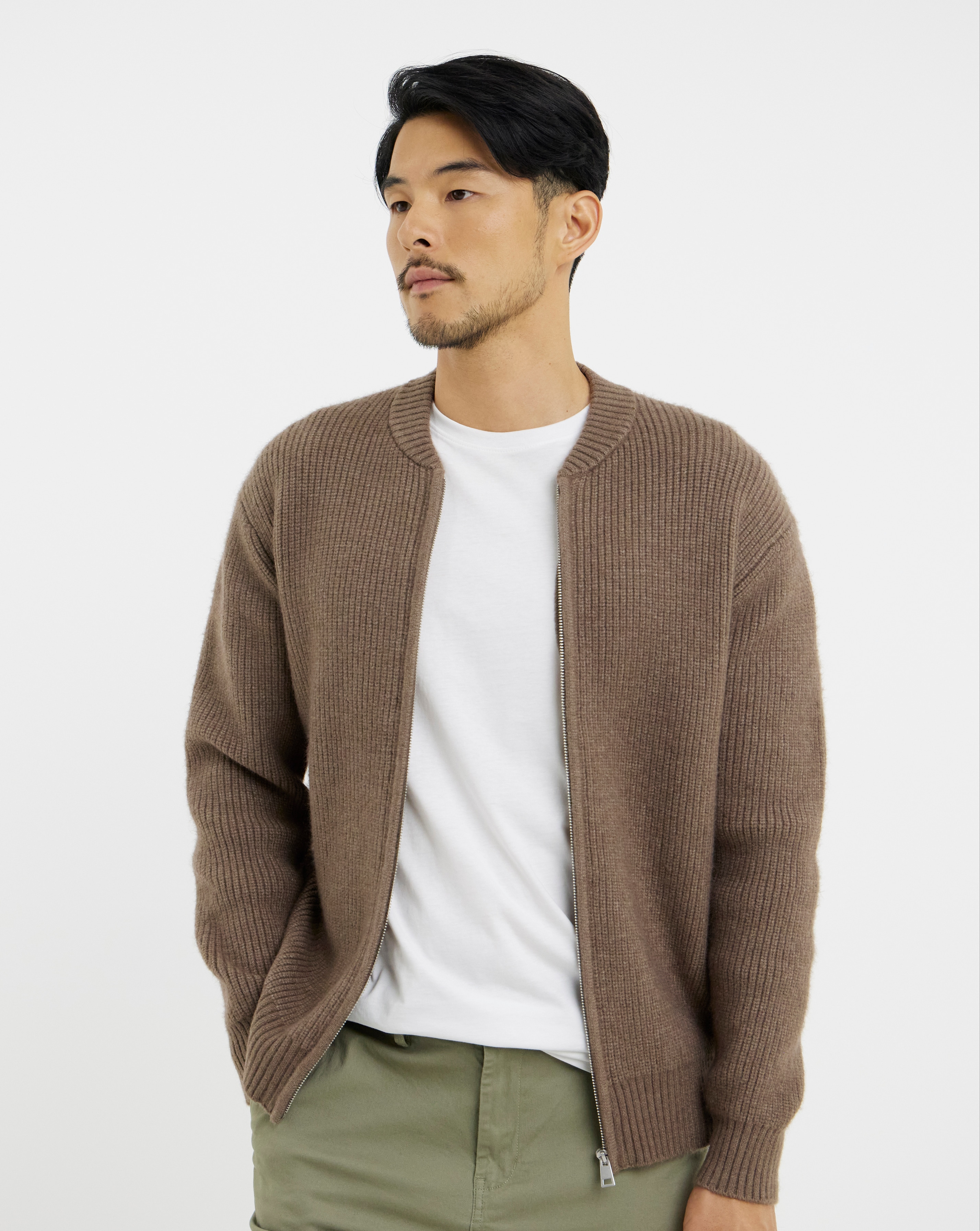 Fisherman Chunky Knitted Bomber