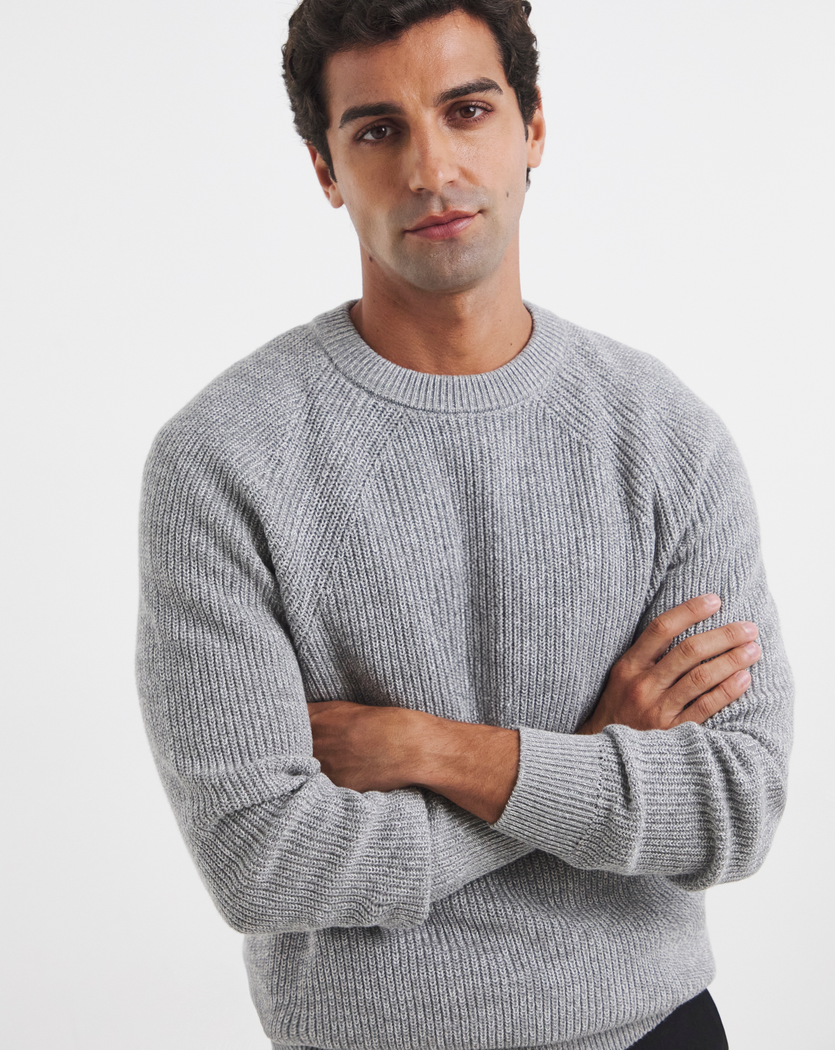 New In - Cotton Twist Crew Neck Knitted Jumper