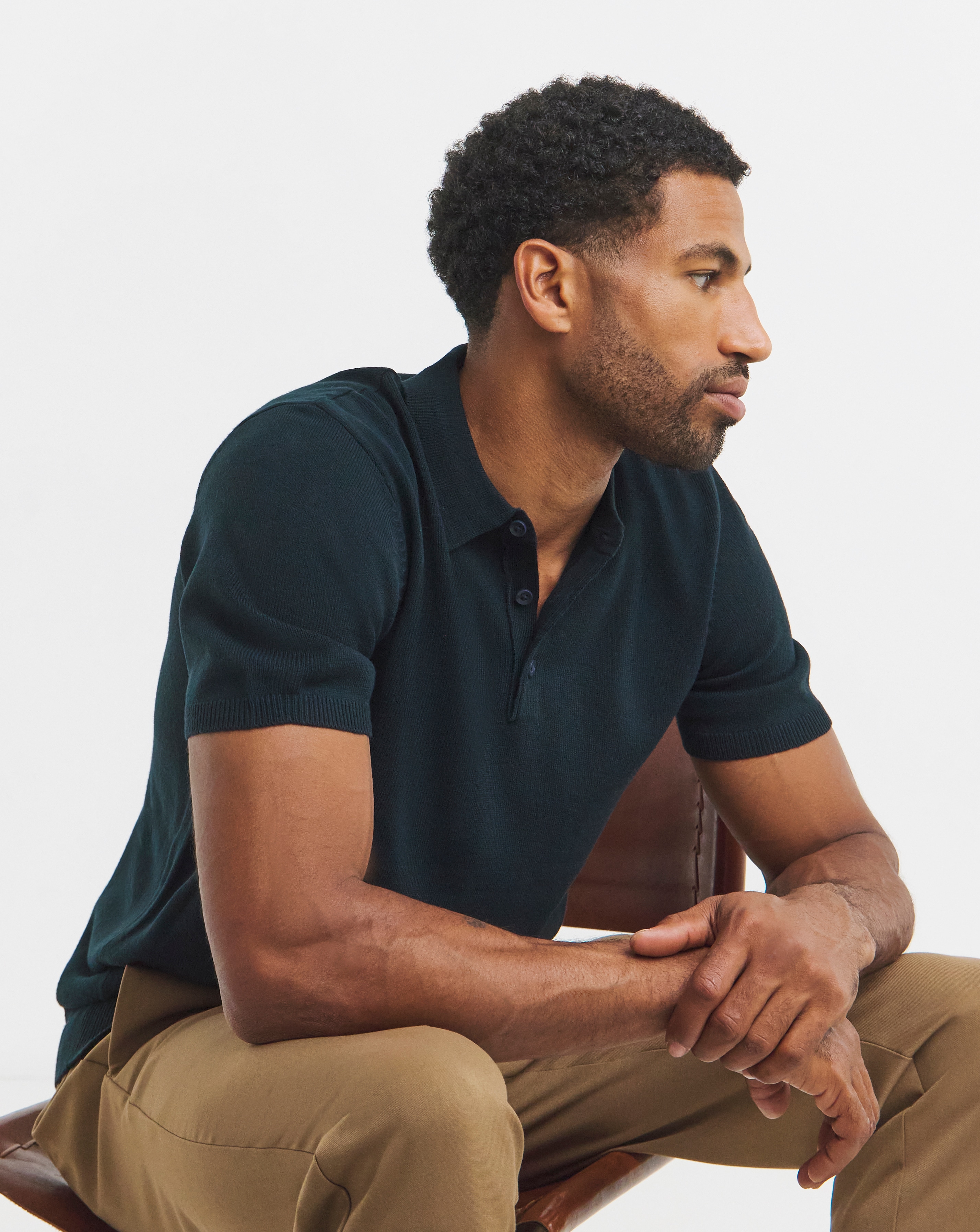 Value Knitted Short Sleeve Polo