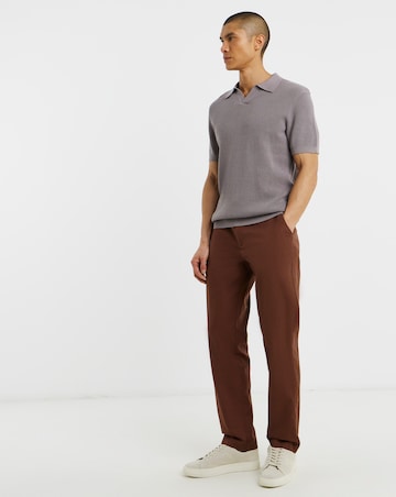 Straight Fit Linen Chino