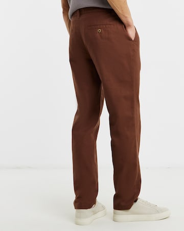 Straight Fit Linen Chino