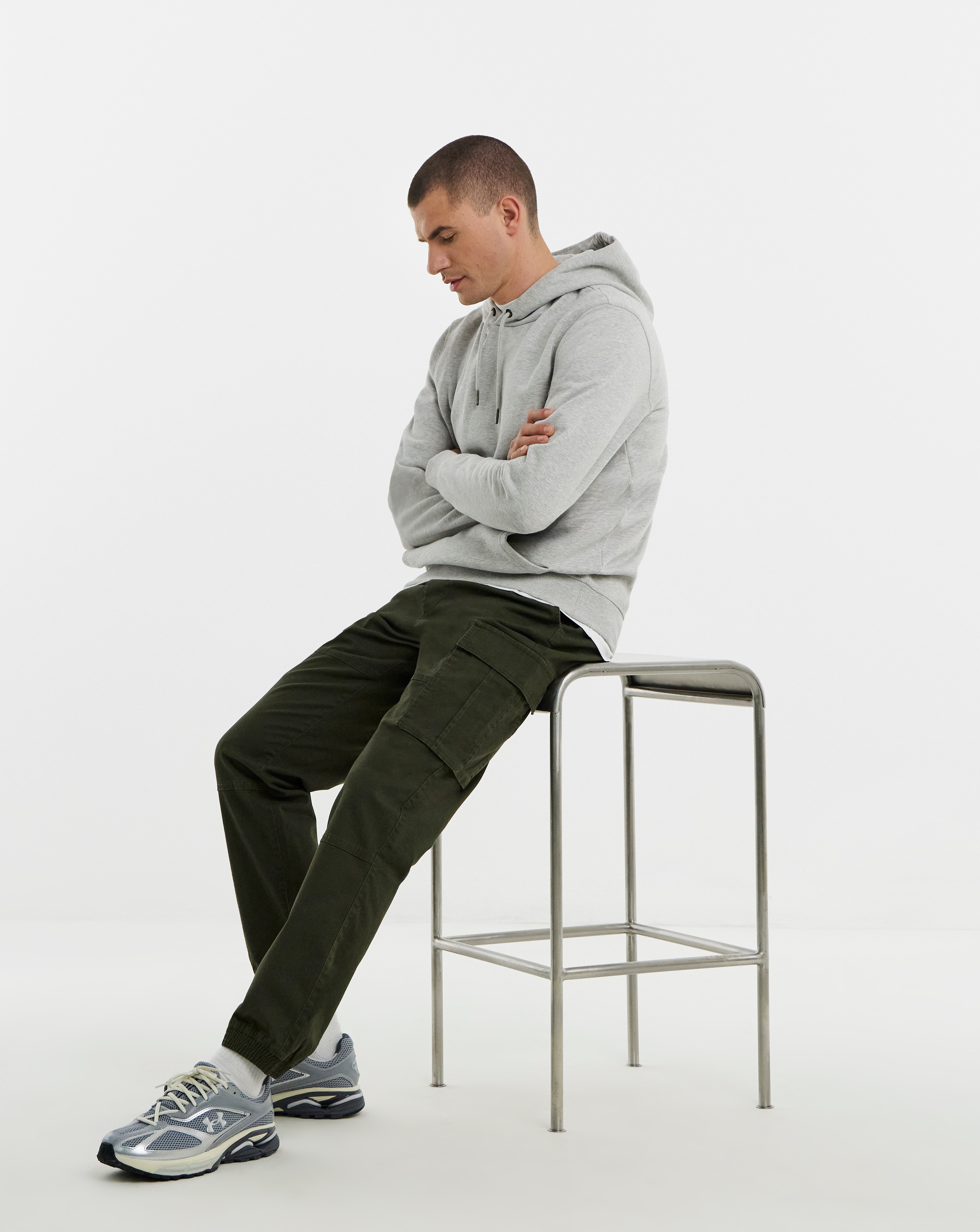 New In - Elasticated Waist Cufffed Cargo