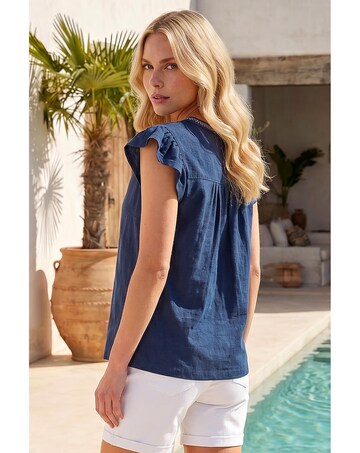 Roman Petite Cotton Embroidered V-Neck