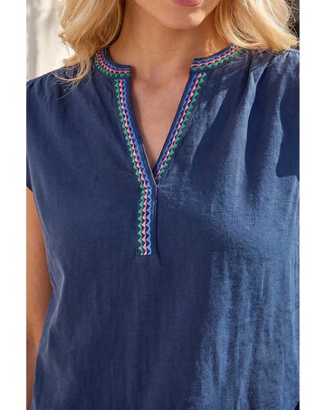 Roman Petite Cotton Embroidered V-Neck