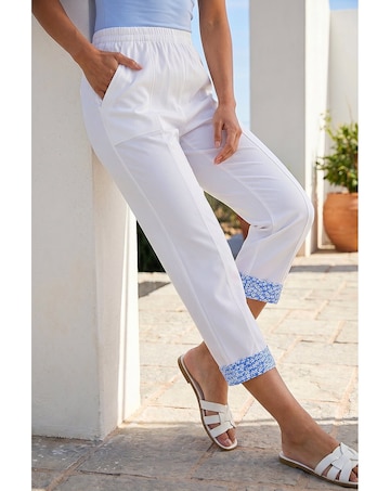 Roman Petite Crop Turn Up Trouser