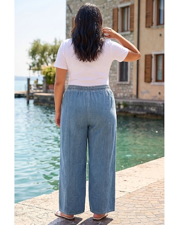 Roman Curve Tie Waist Pocket Trouser