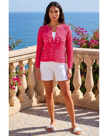 Roman Crochet Knit Cardigan