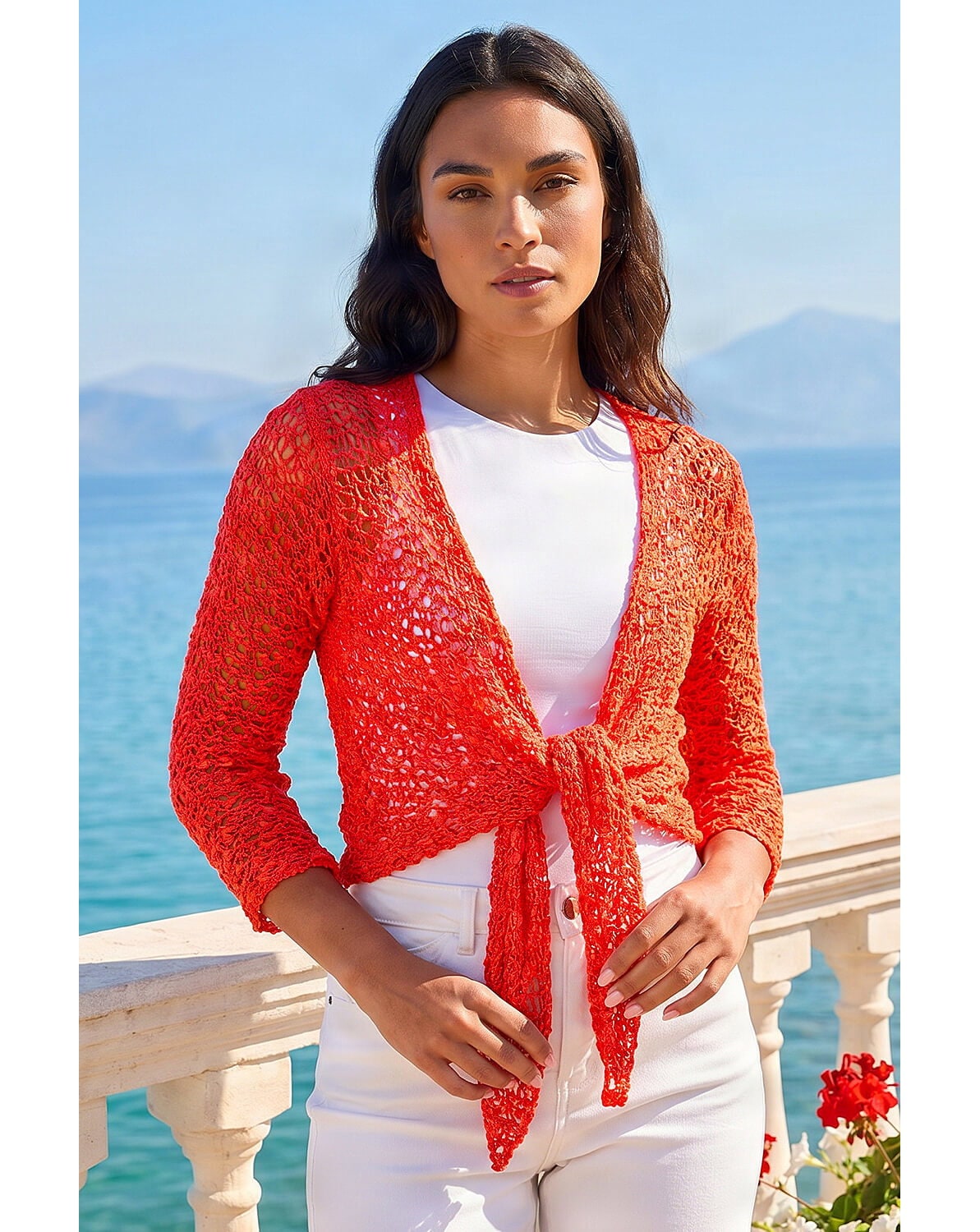 Roman Waterfall Popcorn Knitted Cardigan