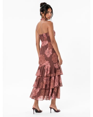 Anaya Floral Print Midaxi Dress