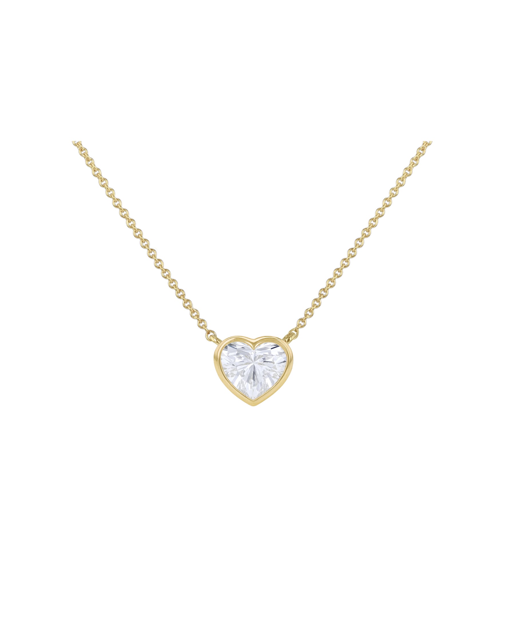 9ct Yellow Gold Lab Diamond 1Ct Necklace