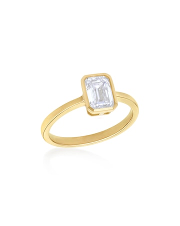 9ct Yellow Gold Lab Diamond 1Ct Ring