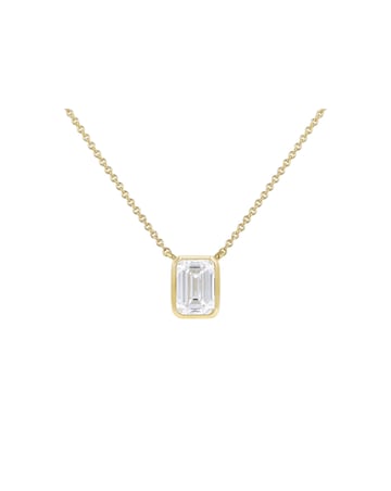 9ct Yellow Gold Lab Diamond 1Ct Necklace