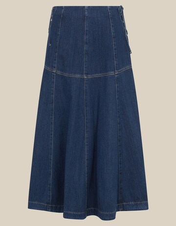 Monsoon Macy Tie Side Denim Midi Skirt