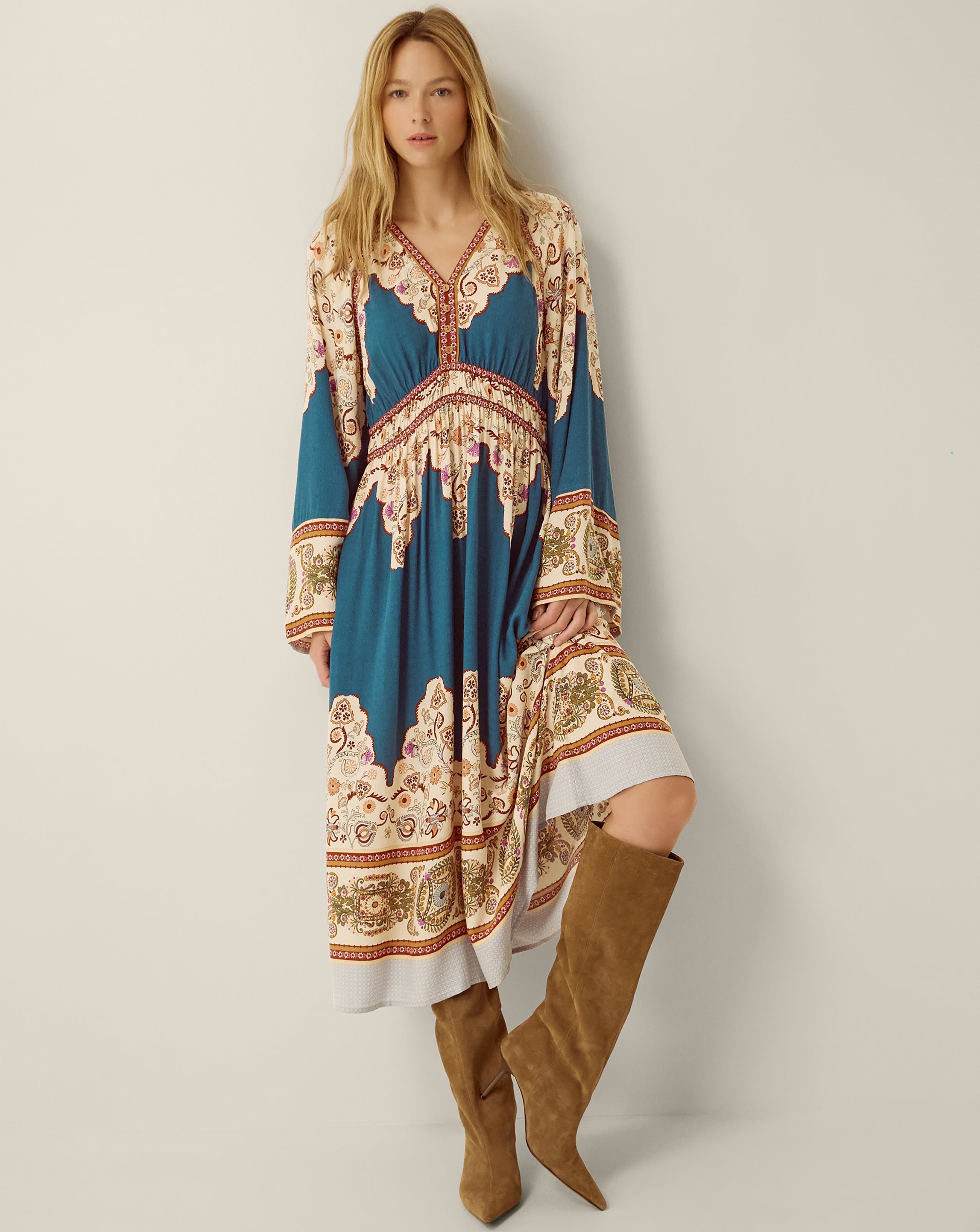 Monsoon Alexandra Floral Midi Dress
